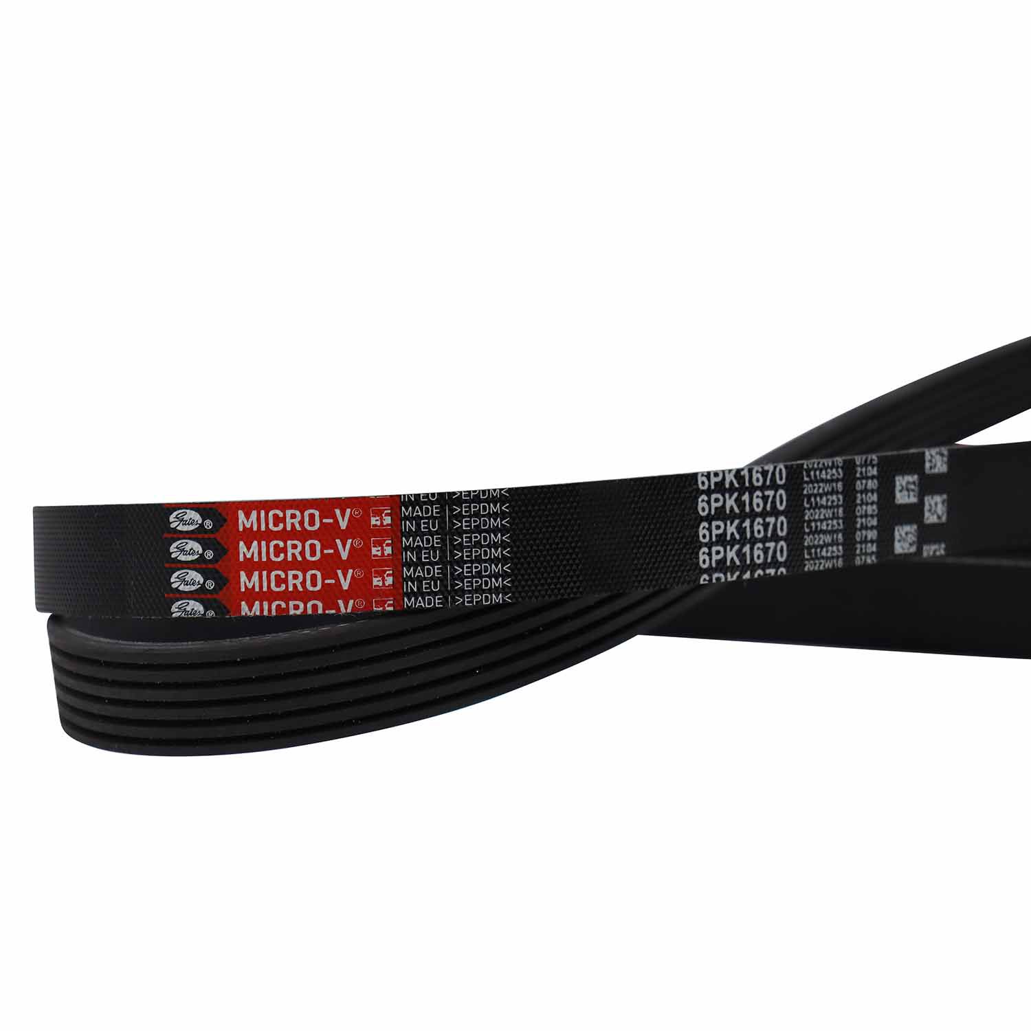 Courroie Micro-V GATES 6PK1270 - 6 Nervures, 1270 Mm - Pour Automobile, Compatible Nombreuses Références