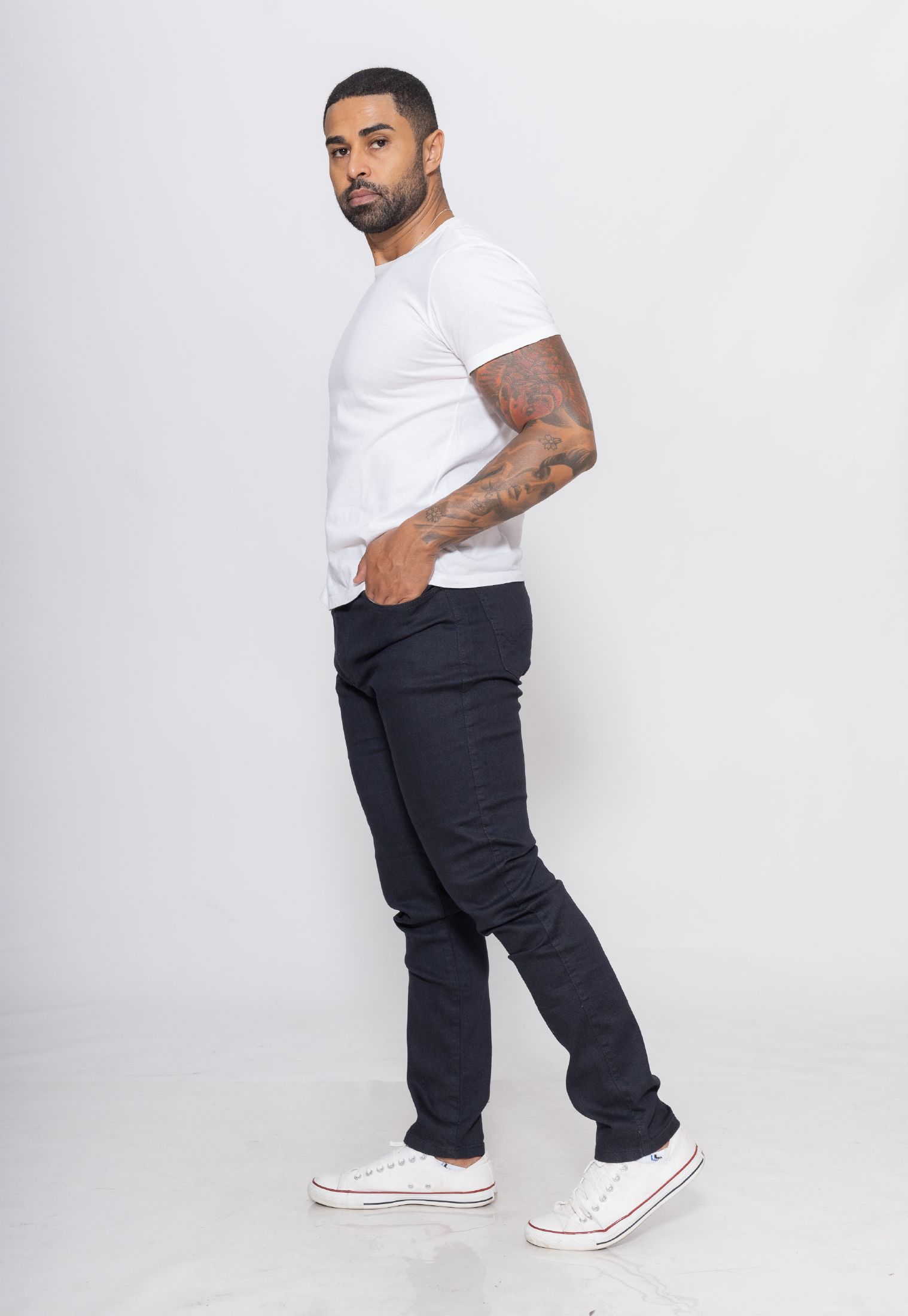 calça 1011 jeans preta masculina Tamanho 36 (1011preta36) - Elook