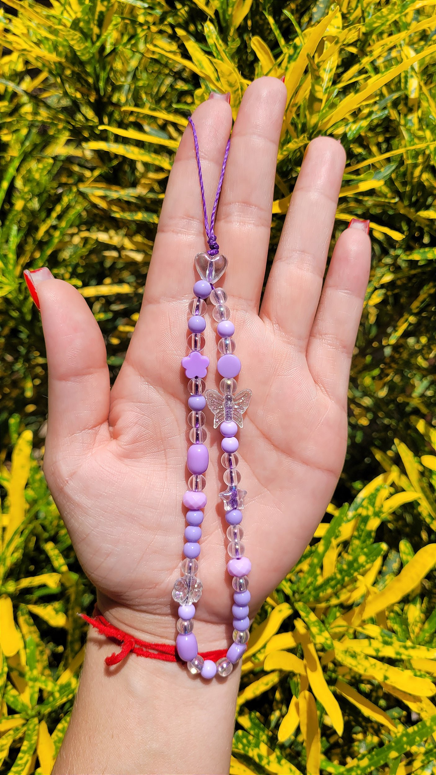 Phone Strap Lilas - Kaica Pereira - Feito à mão