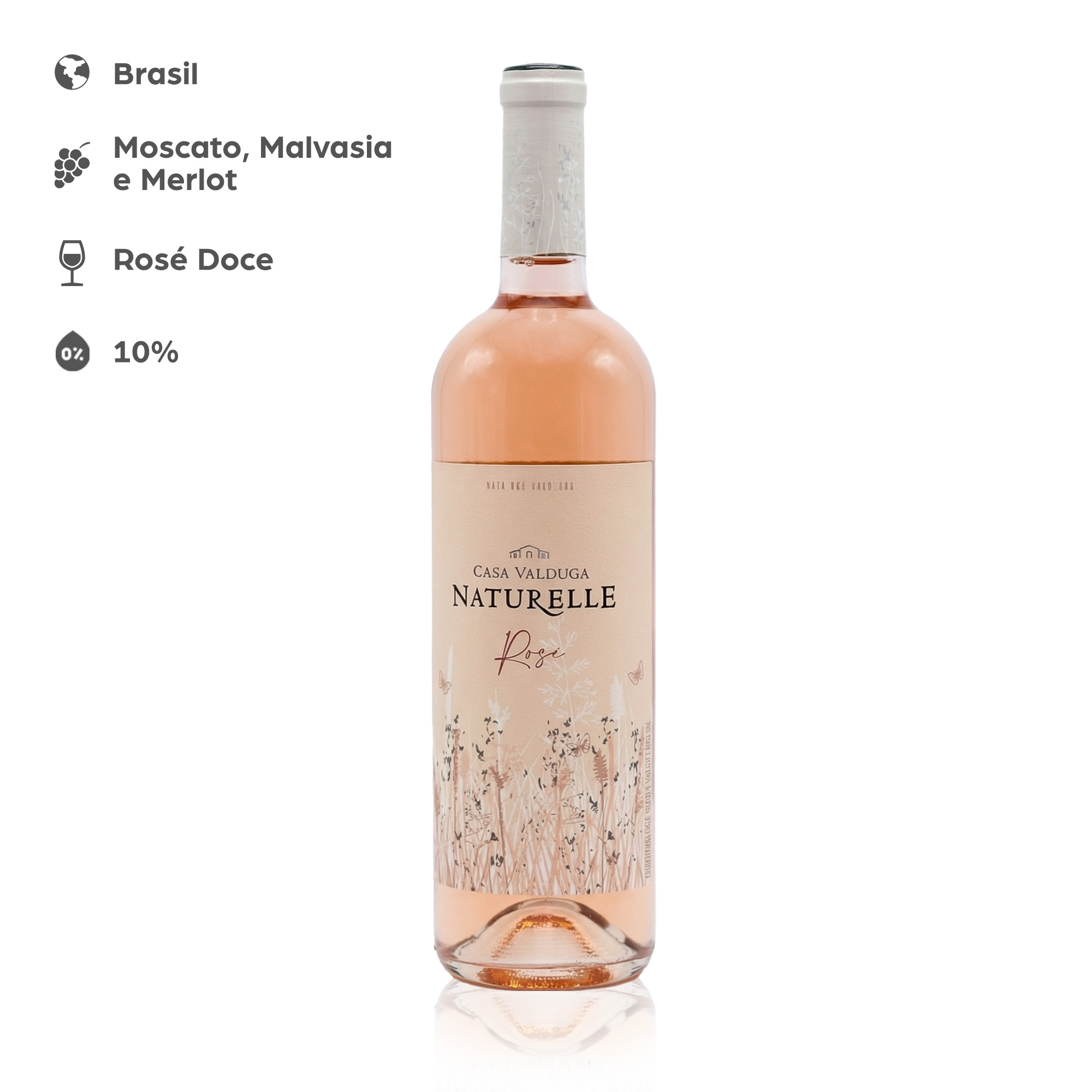 Vinho Naturelle Rosé Suave 750ml || Vinto Adega - Vinto Adega