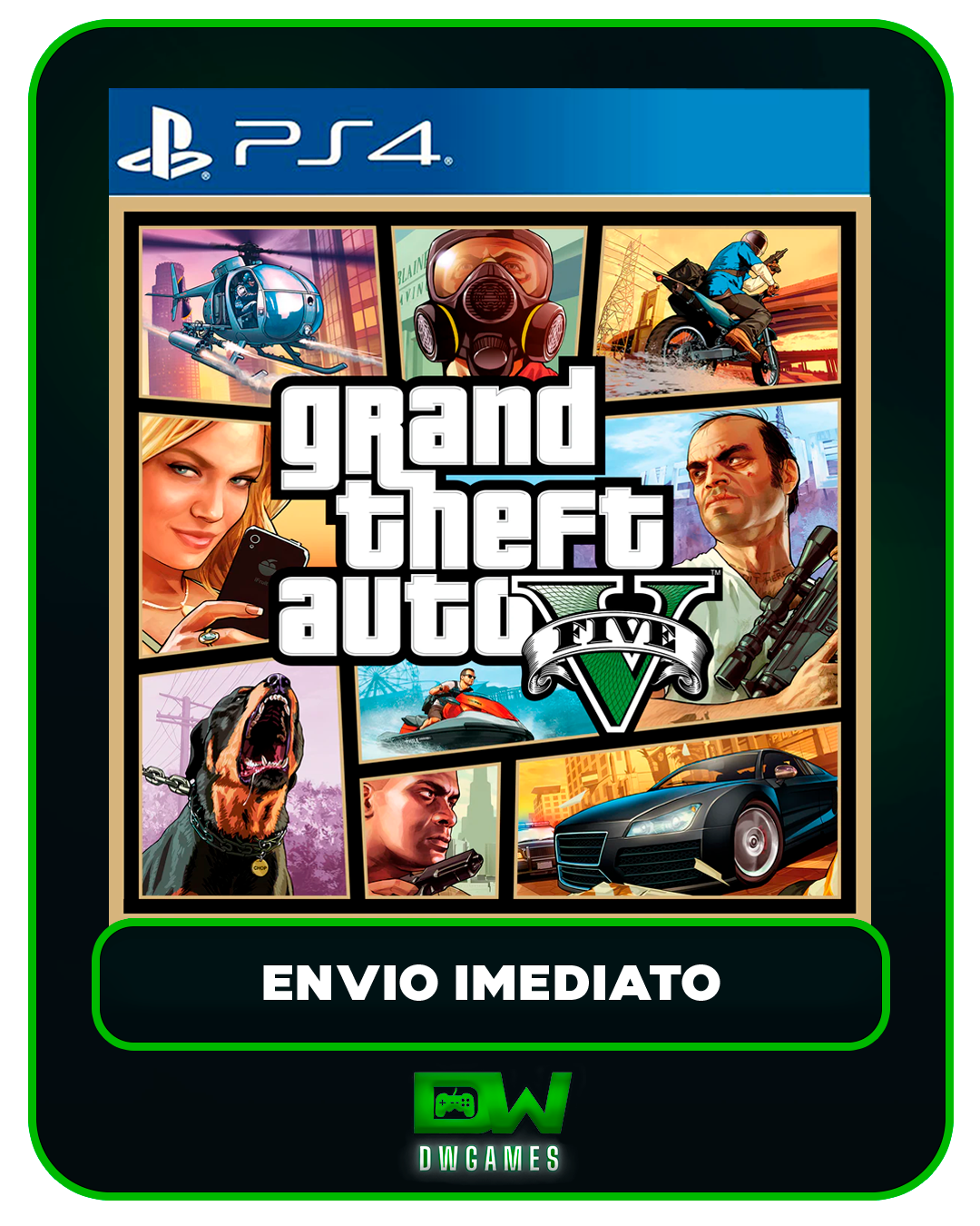 Grand Theft Auto V - PS4 - GTA 5 - Edição Padrão - Mídia Digital - DW Games