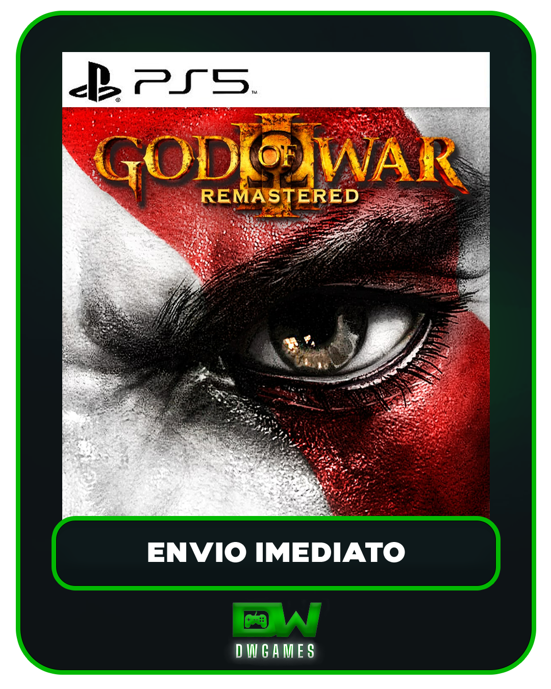 God of War III Remastered - PS5 - Edição Padrão - Mídia Digital - DW Games