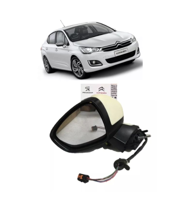 Retrovisor Esquerdo Citroen C4 Lounge - Sofisticação e Retrovisor Esquerdo Citroen C4 Lounge - Sofisticação e