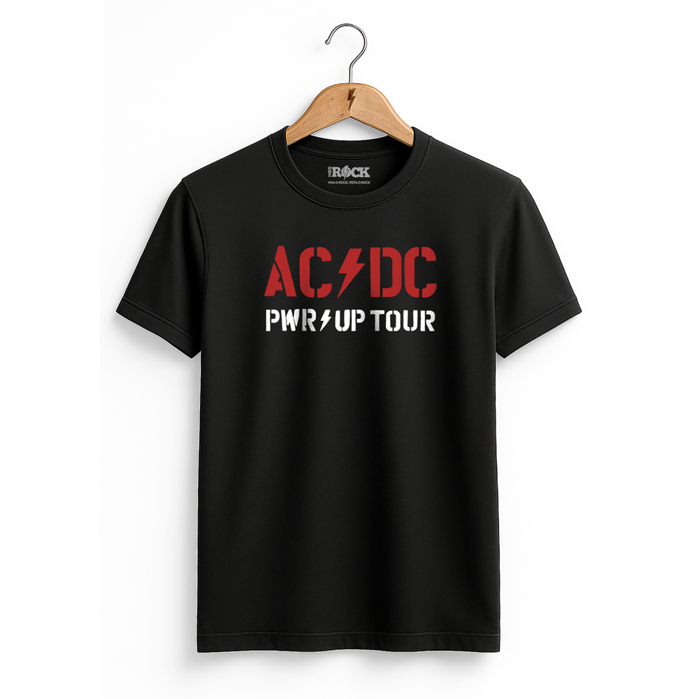 Camiseta ACDC Power Up Tour Preta - One Rock - Viva o Rock , Vista o Rock!
