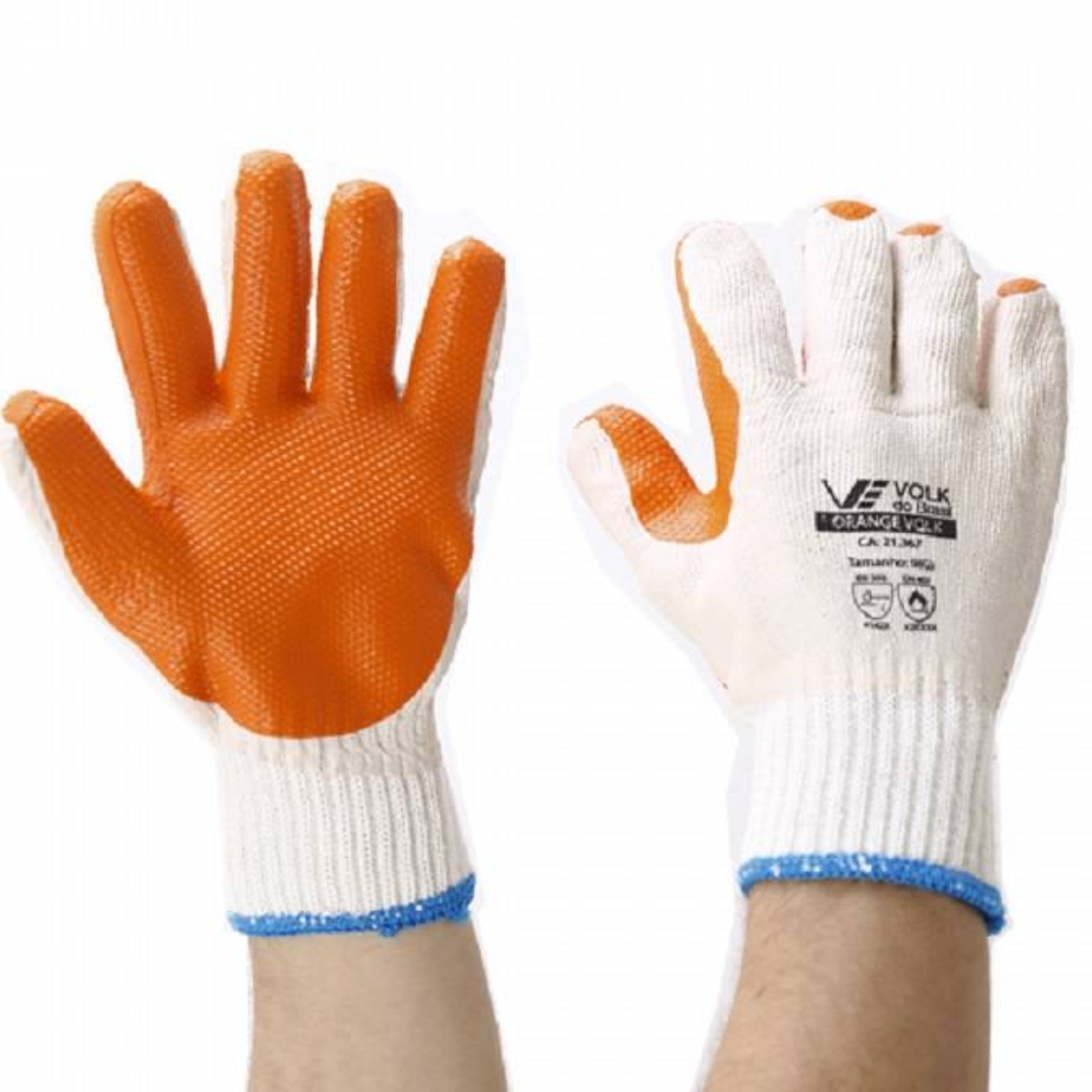 Luva Vulcanizada Orange Volk Ca 21367 - Magazine do Epi