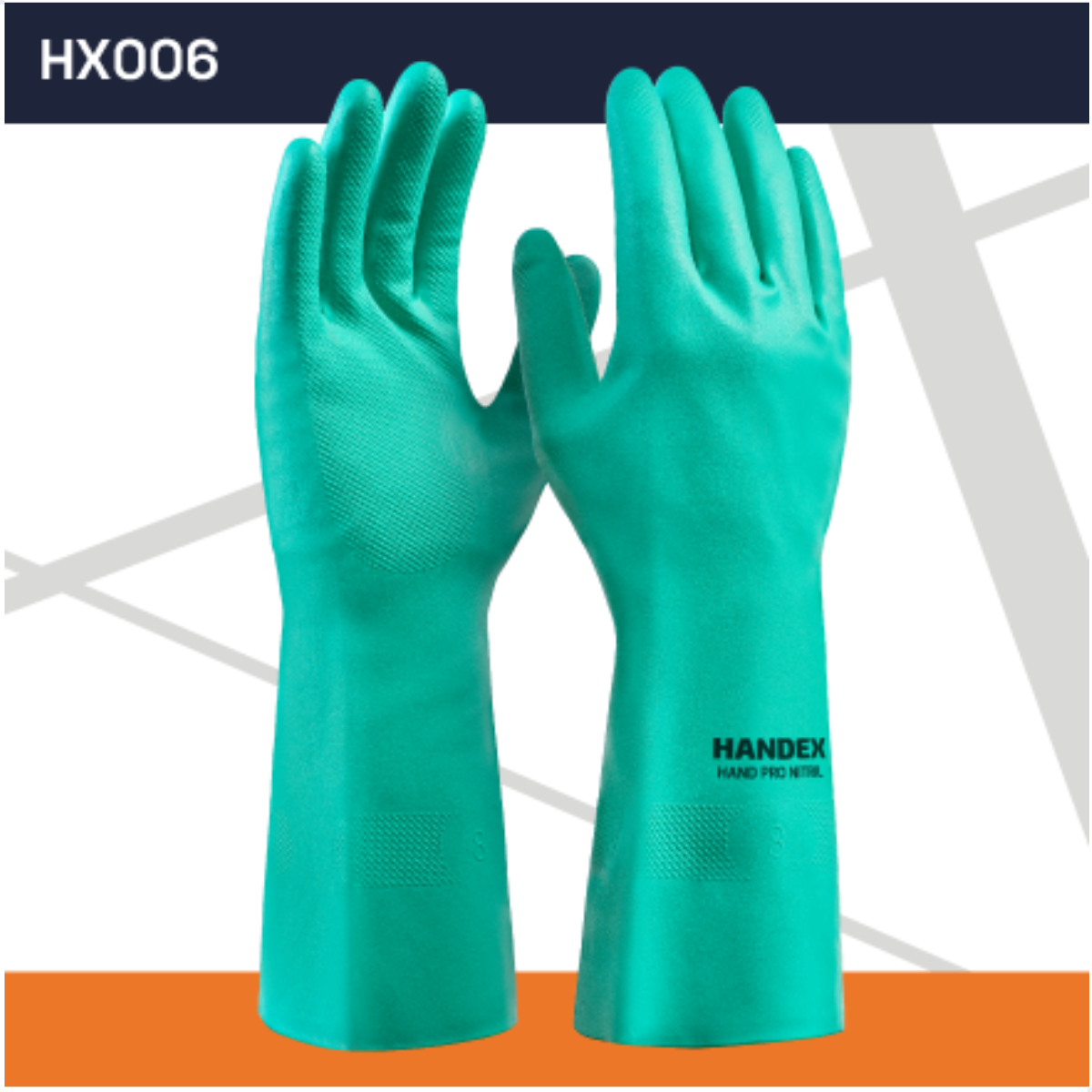 Luva Hand Pro Nitrilica Verde Com Forro Hx06 Handex Ca 43035