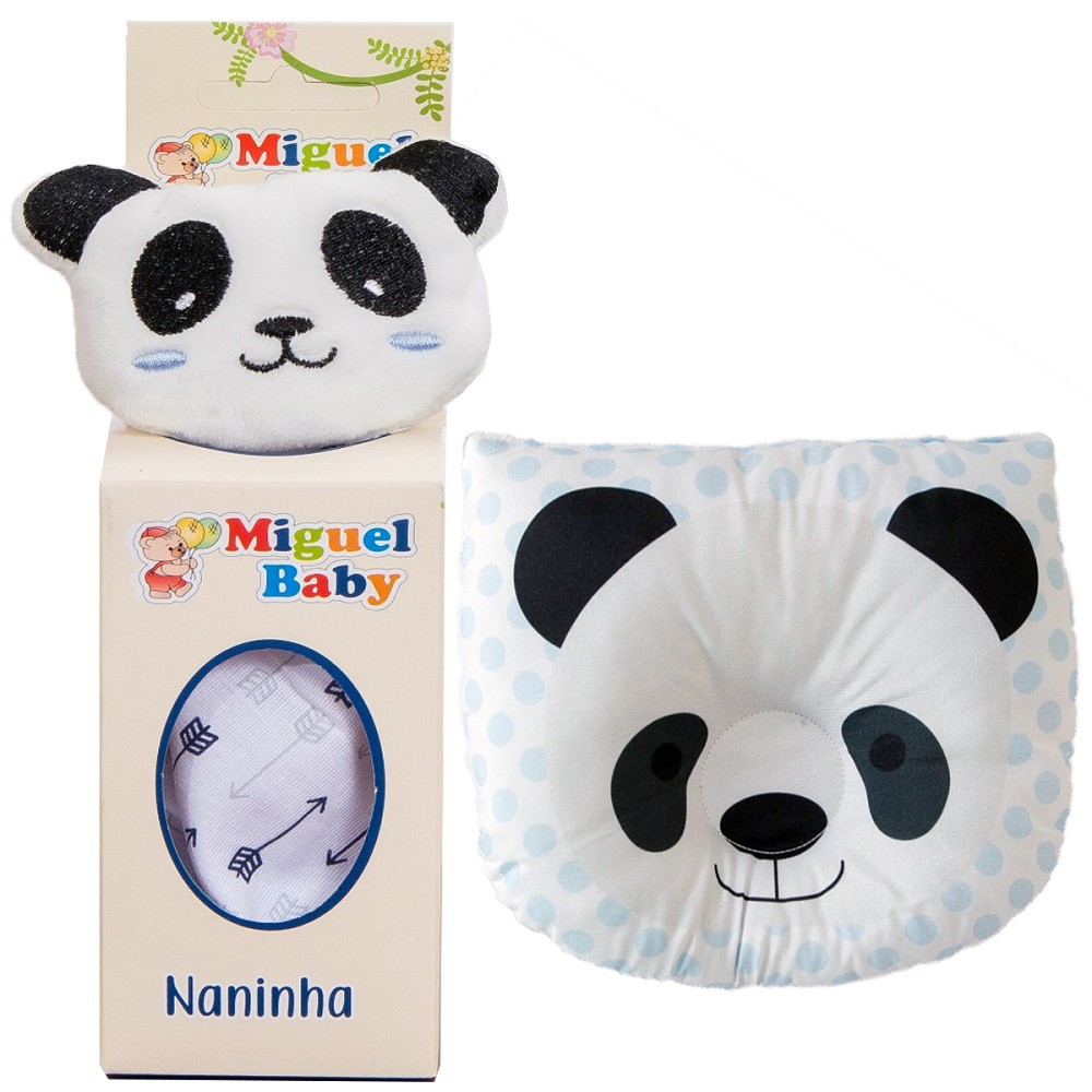 Kit 1 Naninha + 1 Travesseiro Anatômico Brinquedo Bebe Panda - Home  Fernandes