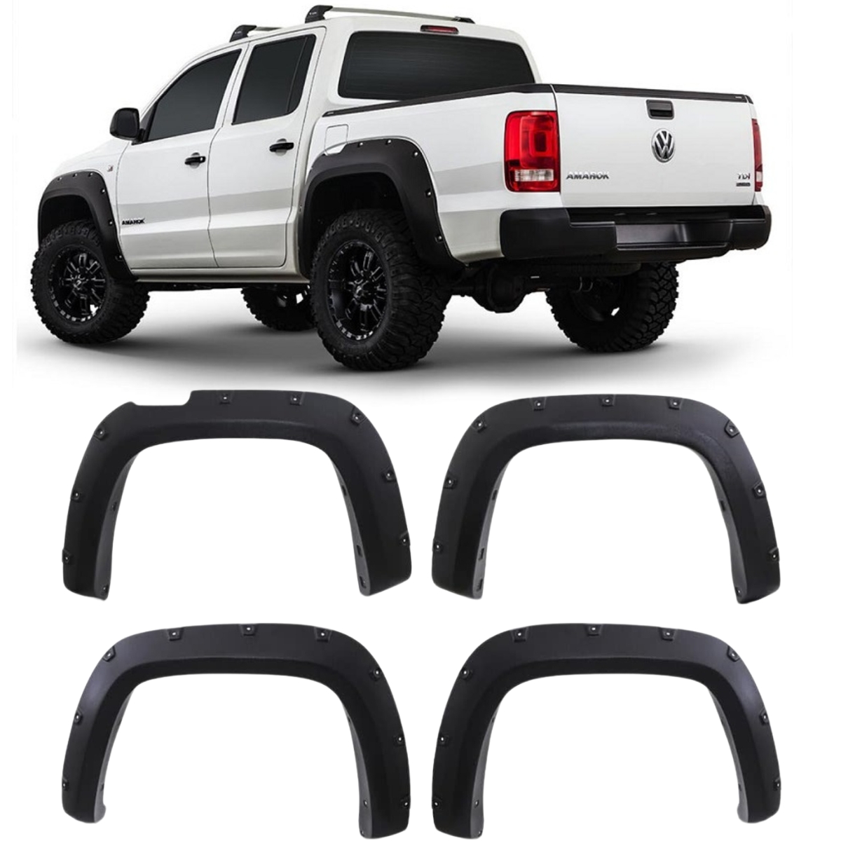 Estilo e Proteção Alargador de Paralama Amarok anos 2012-2017 - 4x4import -  Acessórios para Pickups