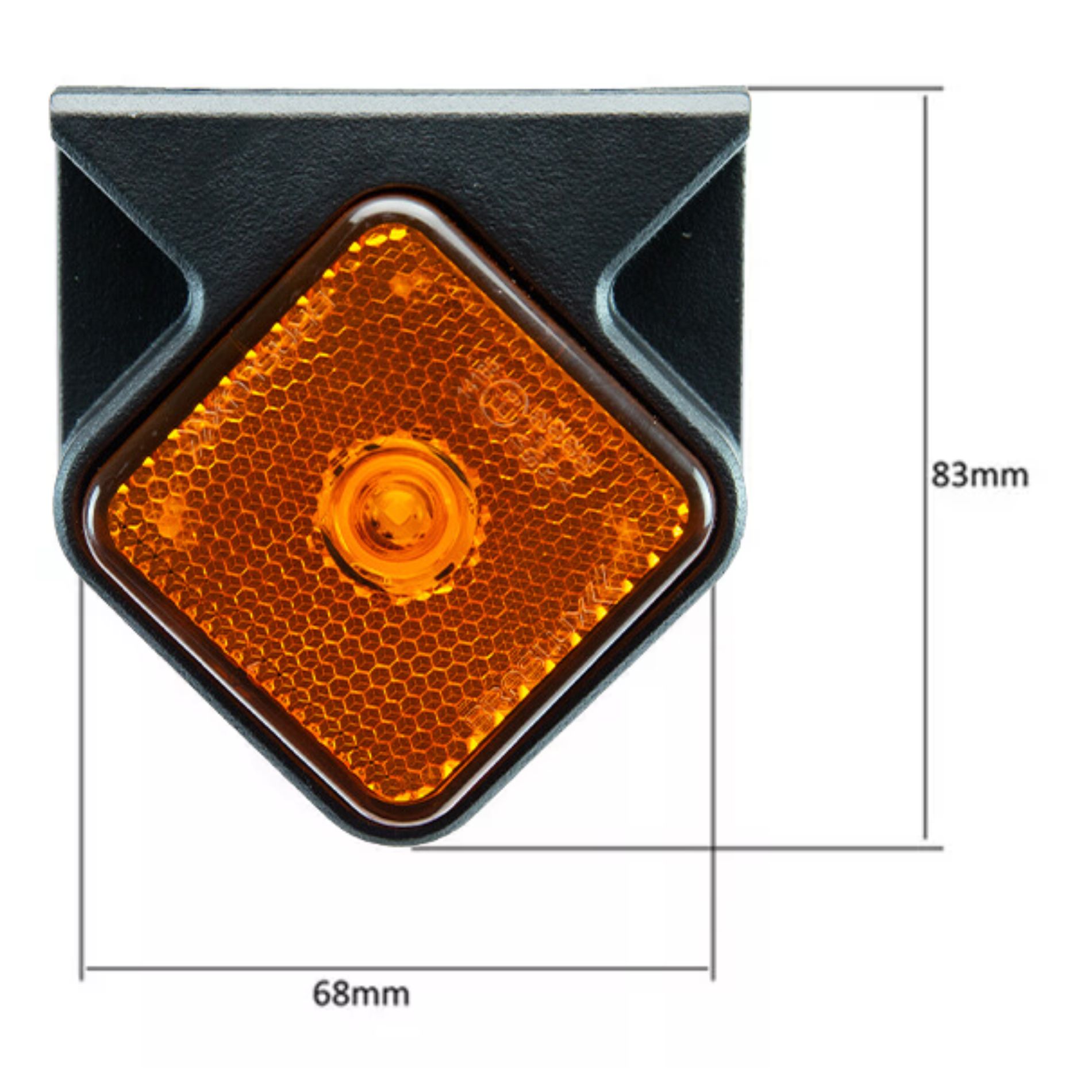 Lanterna Lateral Guerra Com Suporte Amarela Bivolt 12/24V - Atsul