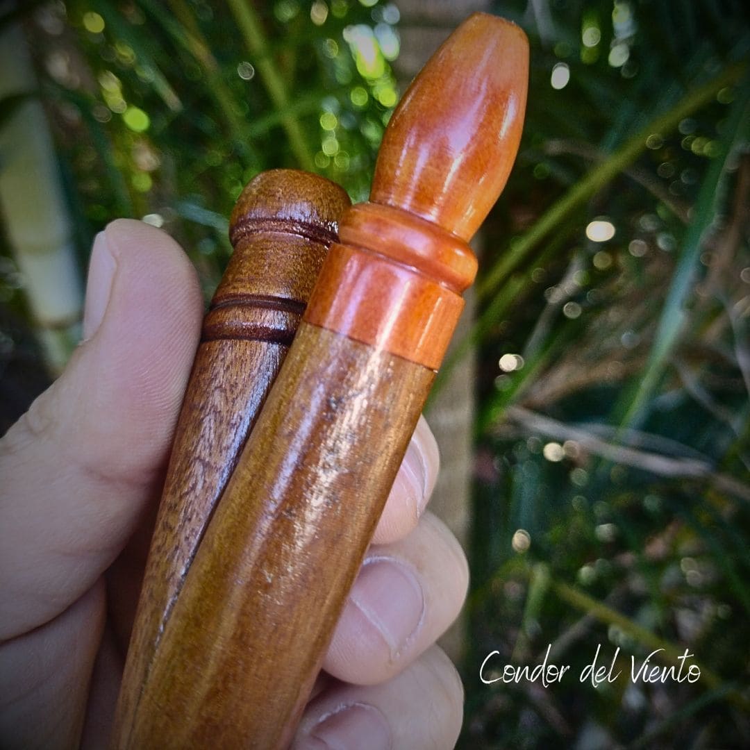 Kuripe Double En Bois De Palo Sangre - Artisanat Fait Main, état Neuf, Pour Cérémonies Ou Collection