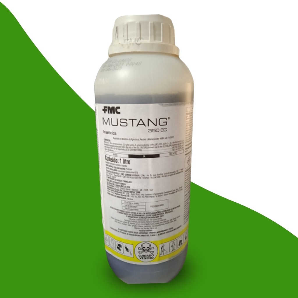 Inseticida Mustang 350 EC 1 Litro FMC - Zeta-Cipermetrina - roundup ...
