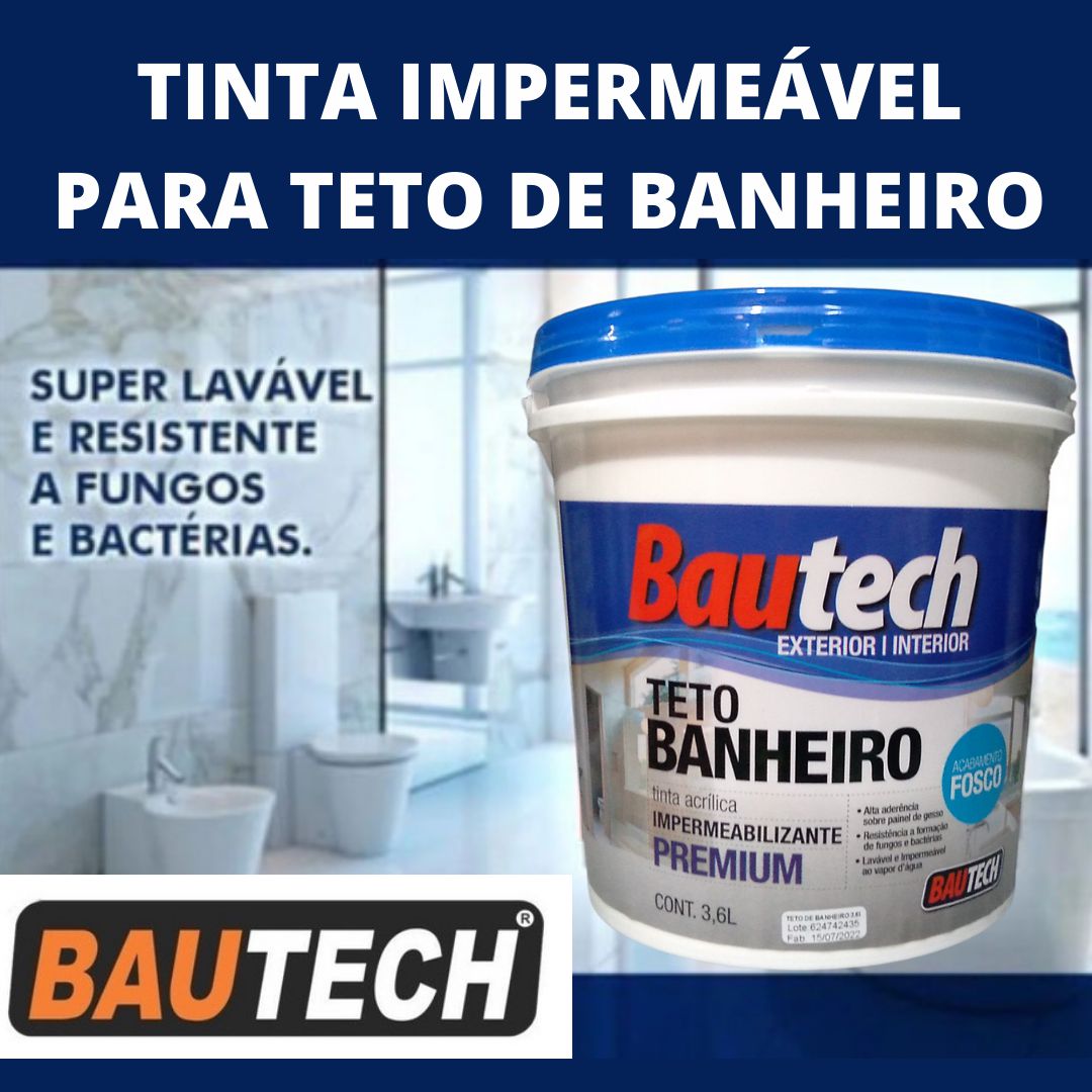 Tinta Impermeabilizante Para Teto De Banheiro 3,6 L Bautech - Favita ...