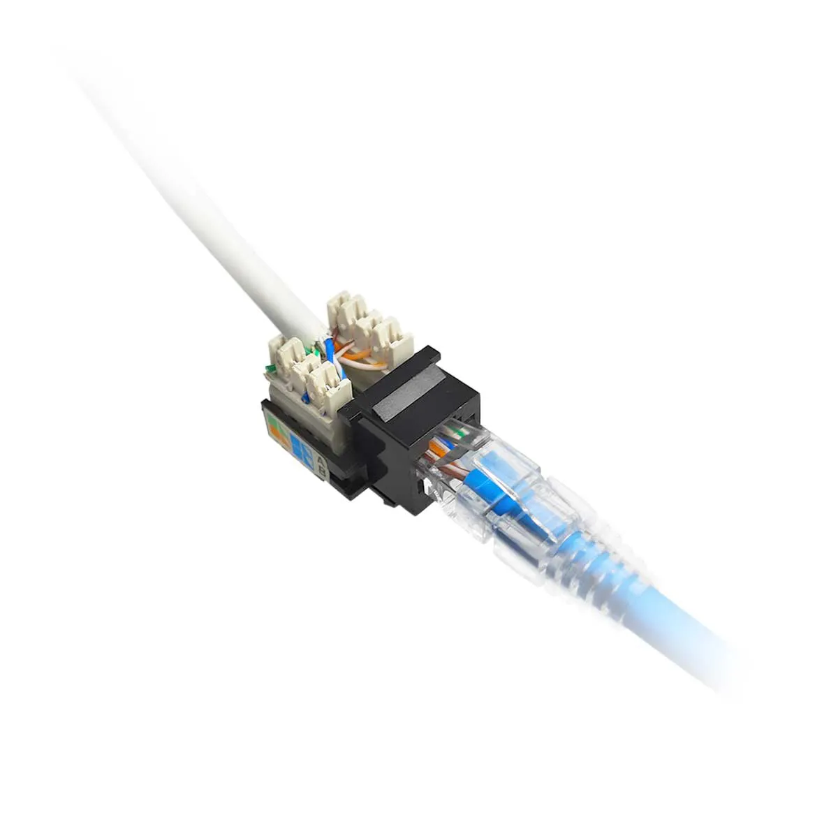 Conector RJ45 CAT5e Preto Keystone Key-Etherlink - QTMOV 99040.01 - Ipê ...