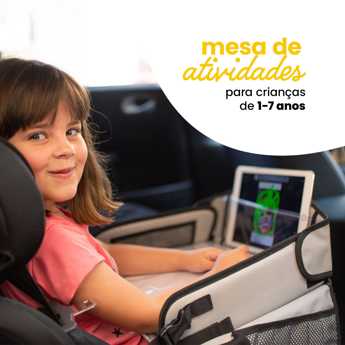 Mesa de Atividades Infantil para Carro - Cinza - CITRINO
