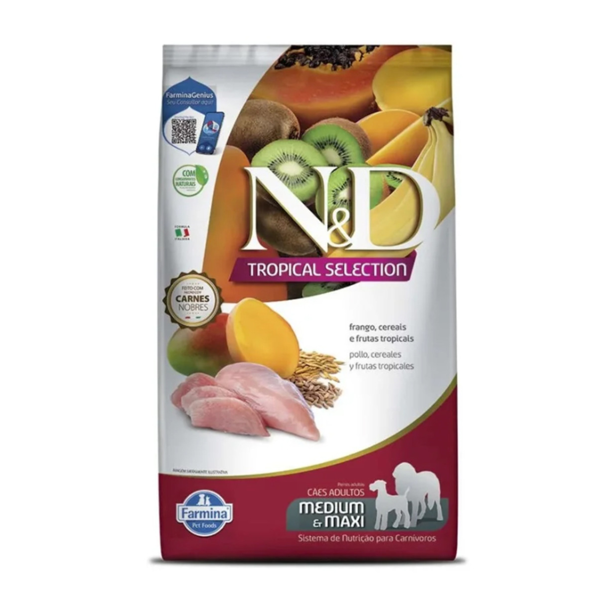 マーシャル・D・ティーチ SEC ND Tropical Selection Cães Adultos Medium e Maxxi Frango 10Kg