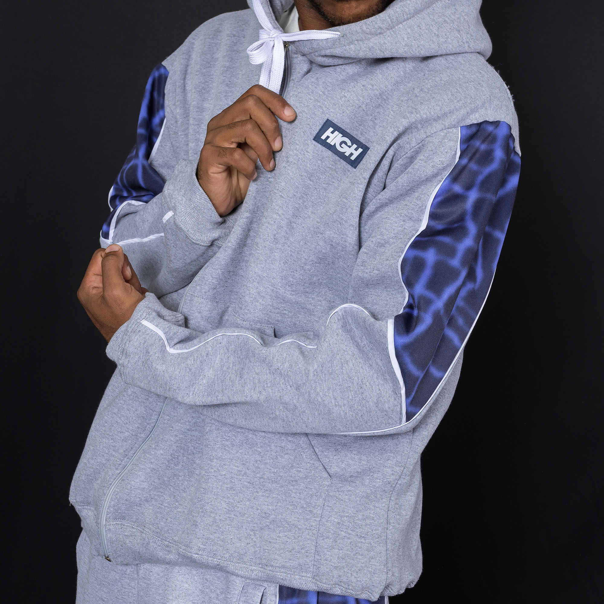 Track Zipped Hoodie Heather Grey - Meu Exagerado - Um outlet Track Zipped Hoodie Heather Grey - Meu Exagerado - Um outlet