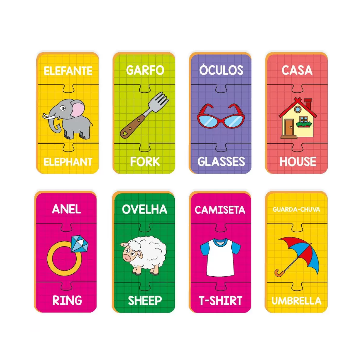 Kit Brinquedo Montessori Quebra-Cabeça Em Inglês + Montessori Frutas ...