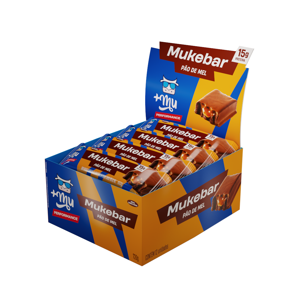 Mukebar +Mu Performance - Pão de Mel - Caixa 12 unidades - 720g - Mais Mu