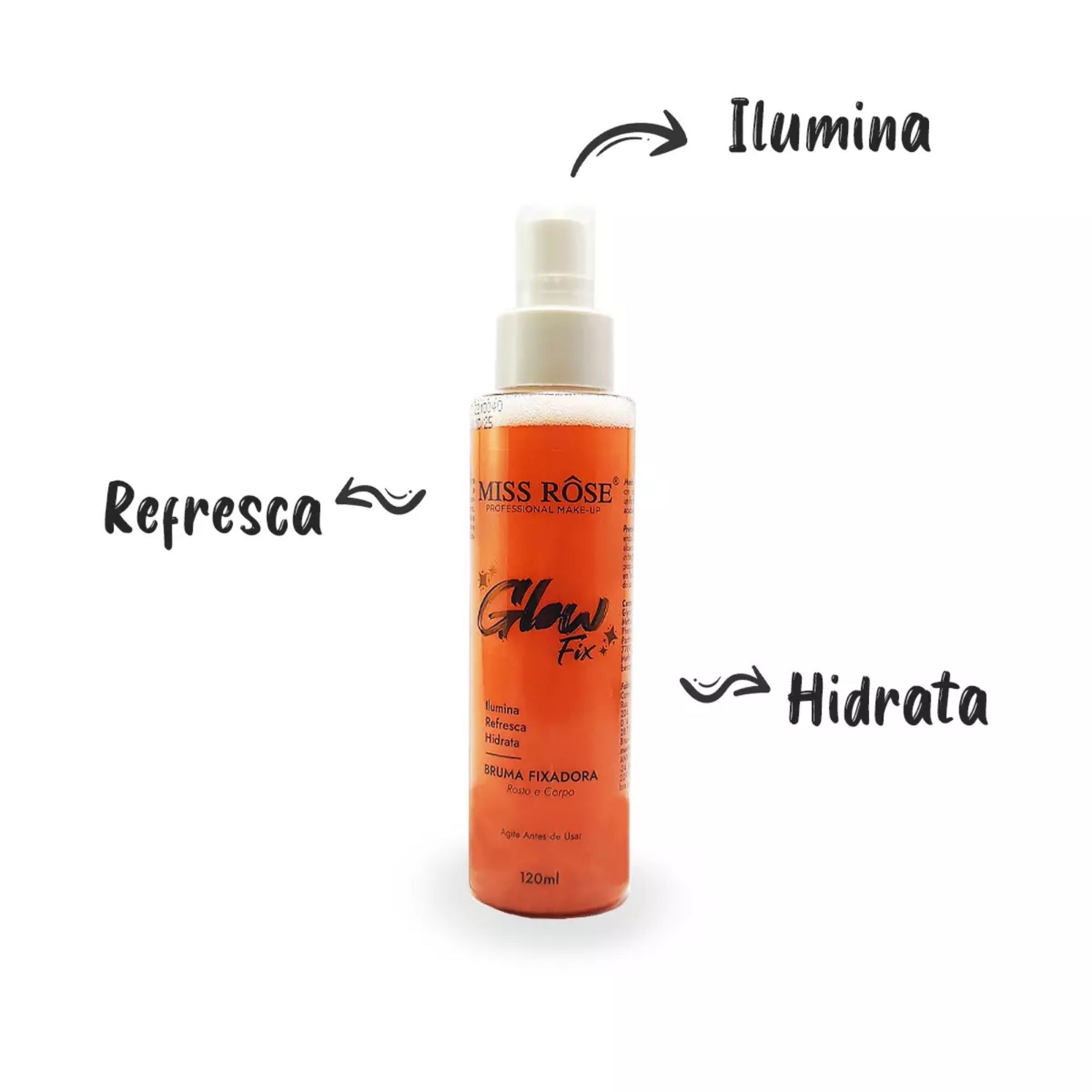 Bruma fixadora glow fix - Miss Rose - Anette Makeup
