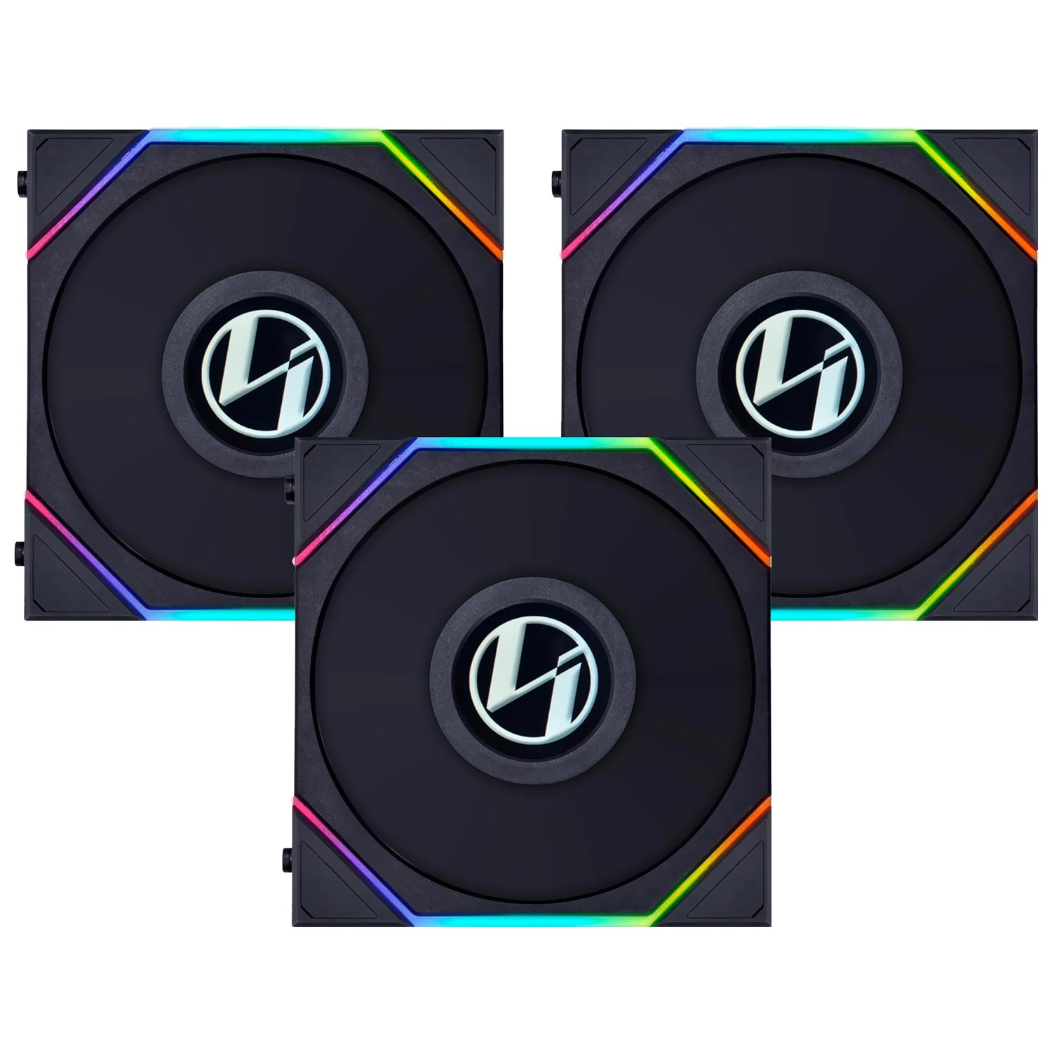 Kit 3 Cooler Lian Li Uni Fan TL LCD 120 RGB + Controlador, Preto