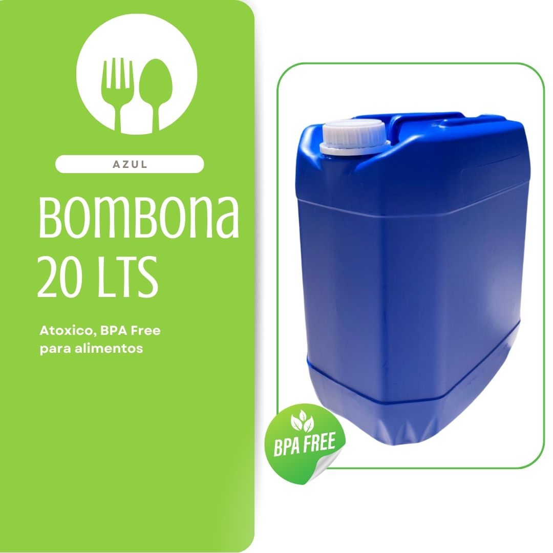 Bombona Plastica 20L com Tampa Rosca com Lacre de Segurança