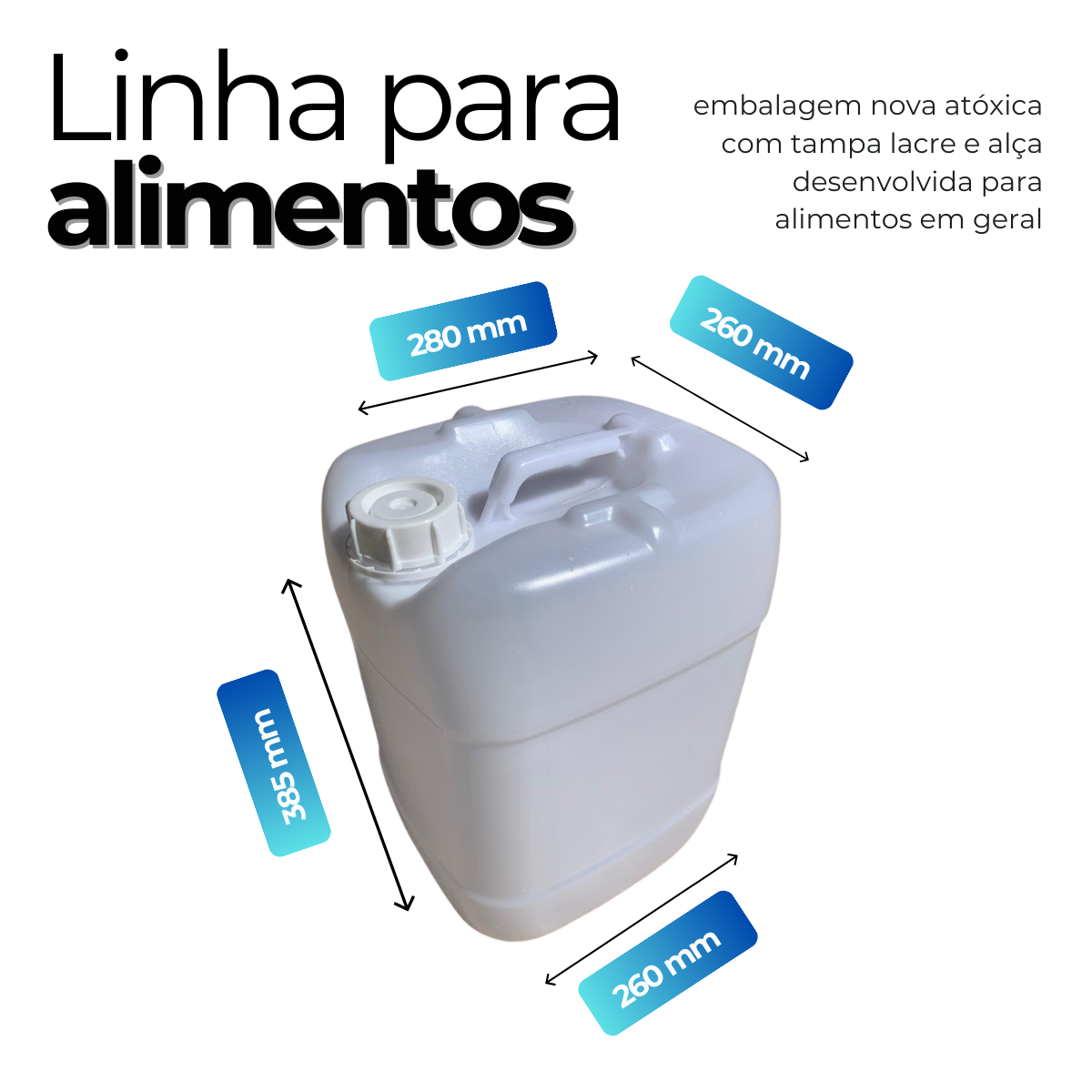 Galão Transparente de 20 Litros para Armazenar Alimentos - Nastripack ...