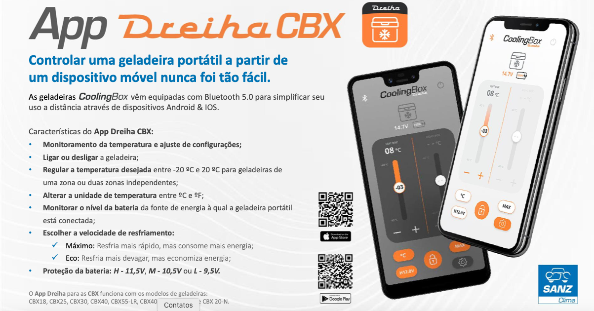Geladeira Portátil Dreiha CBX 40L Black Tech-E - EcoFlow | Tech-E