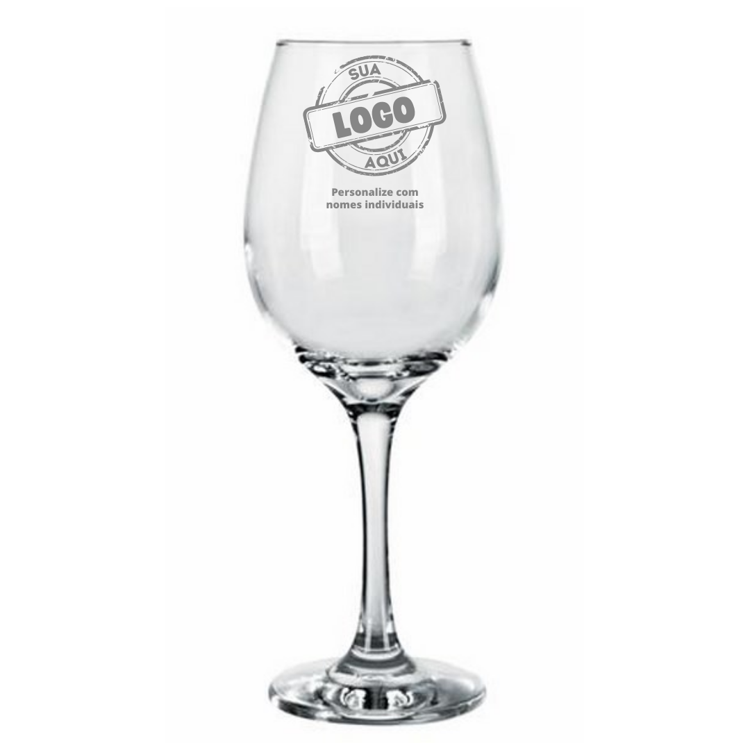 Taça de Vinho Barone em Vidro de 490ml- Personalizada - S & R ...