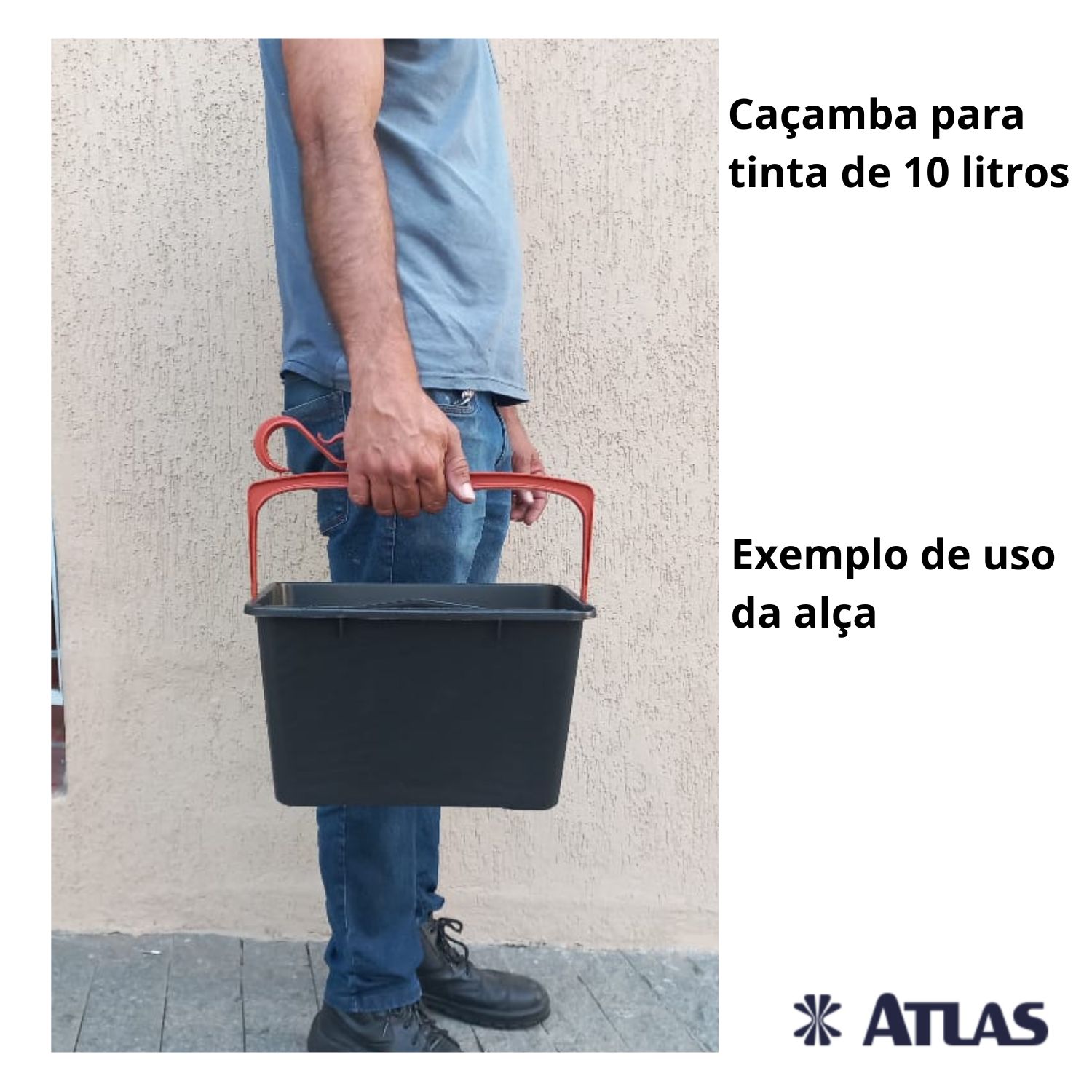 caçamba para tinta pintura profissional 10 litros Atlas - sabra