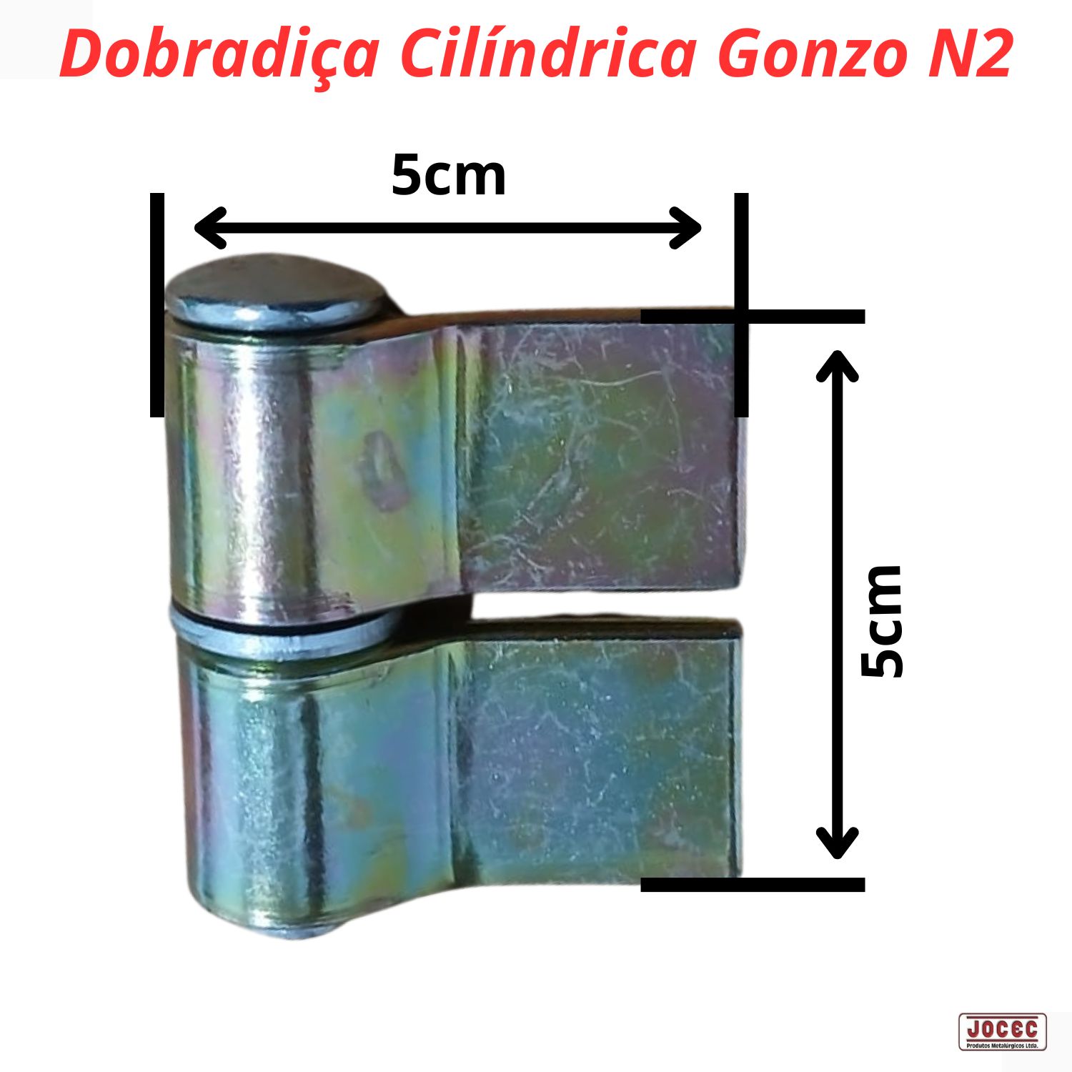 Dobradiça gonzo com aba N2 portão de ferro e aço Kit 3 peças
