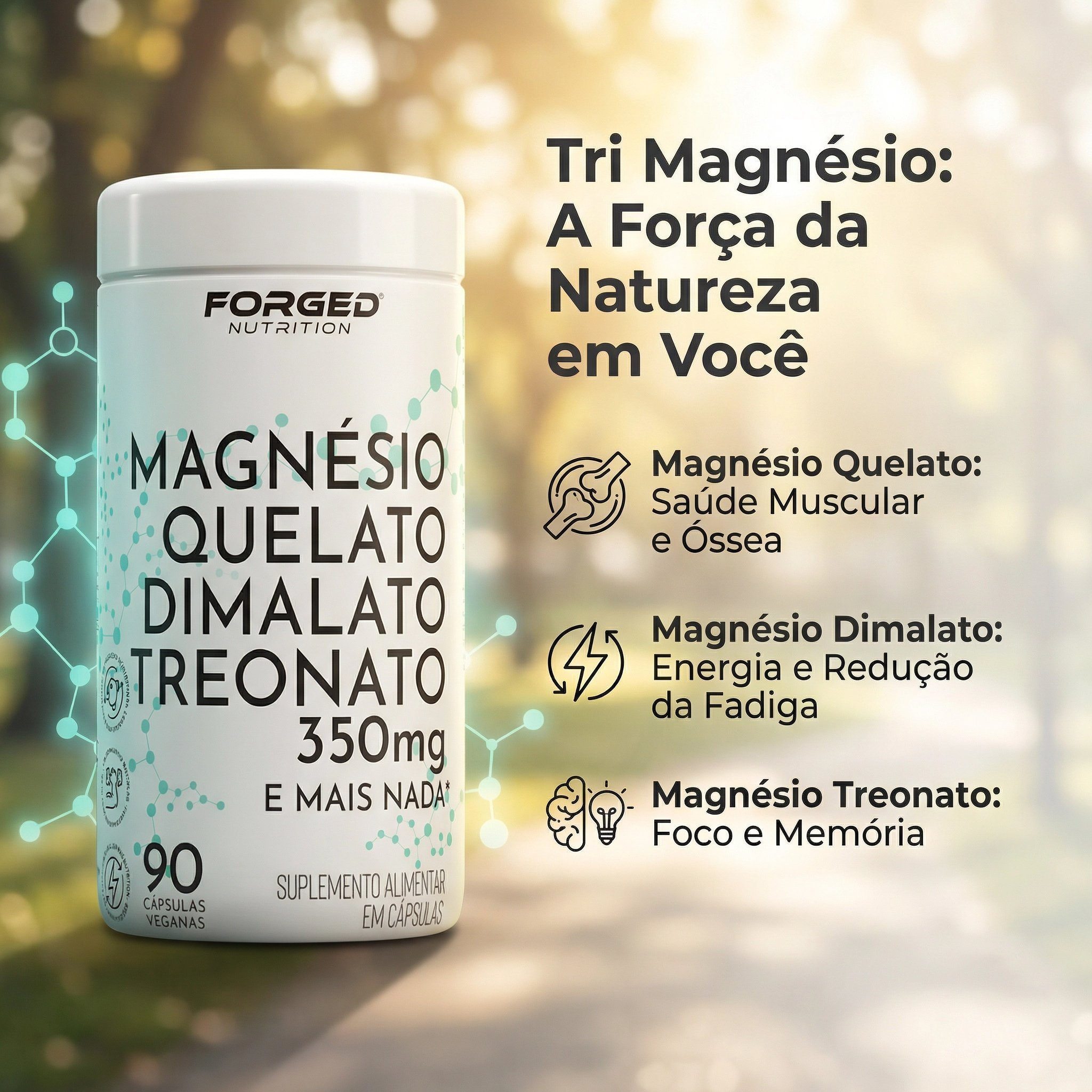 Magnésio Quelato Dimalato Treonato 350mg - Forged Nutrition - Sua Fonte ...