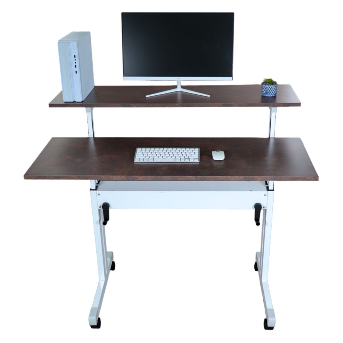 Mesa Dupla Com Regulagem De Altura Corten - Wp Connect - wp connect