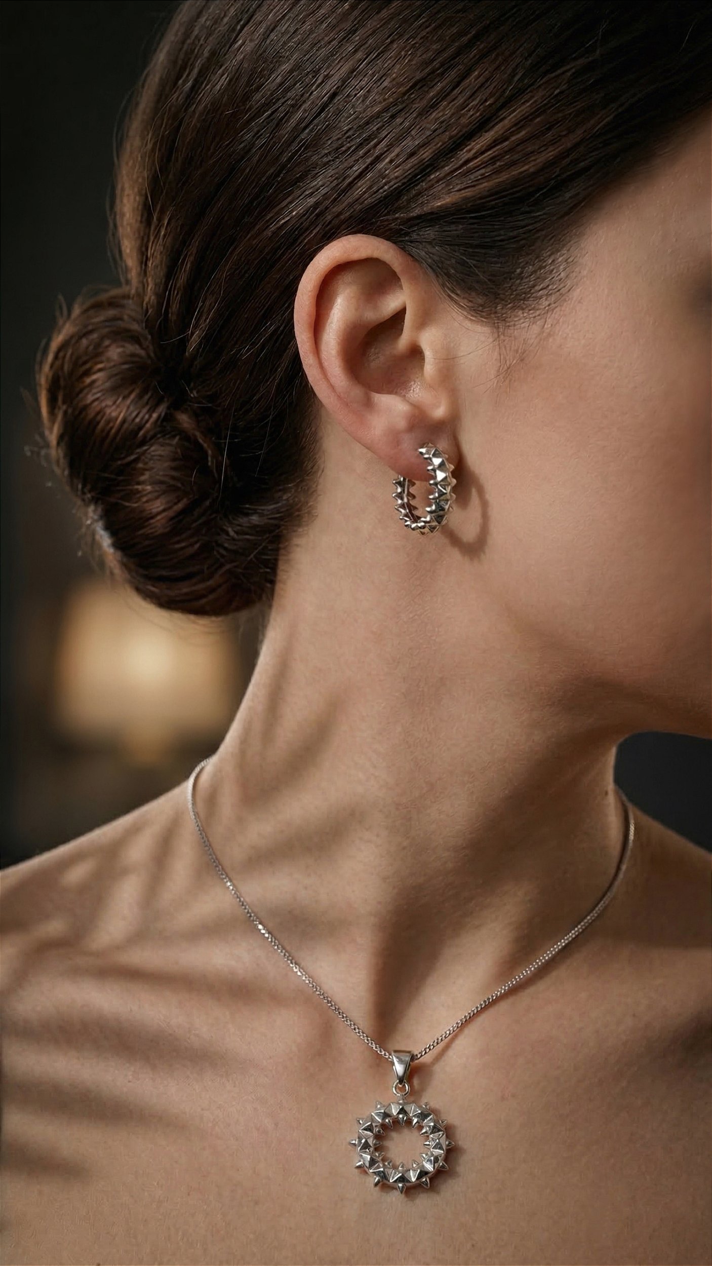 Conjunto Colar e Argolas Cartier Clash Prata - by Olivia
