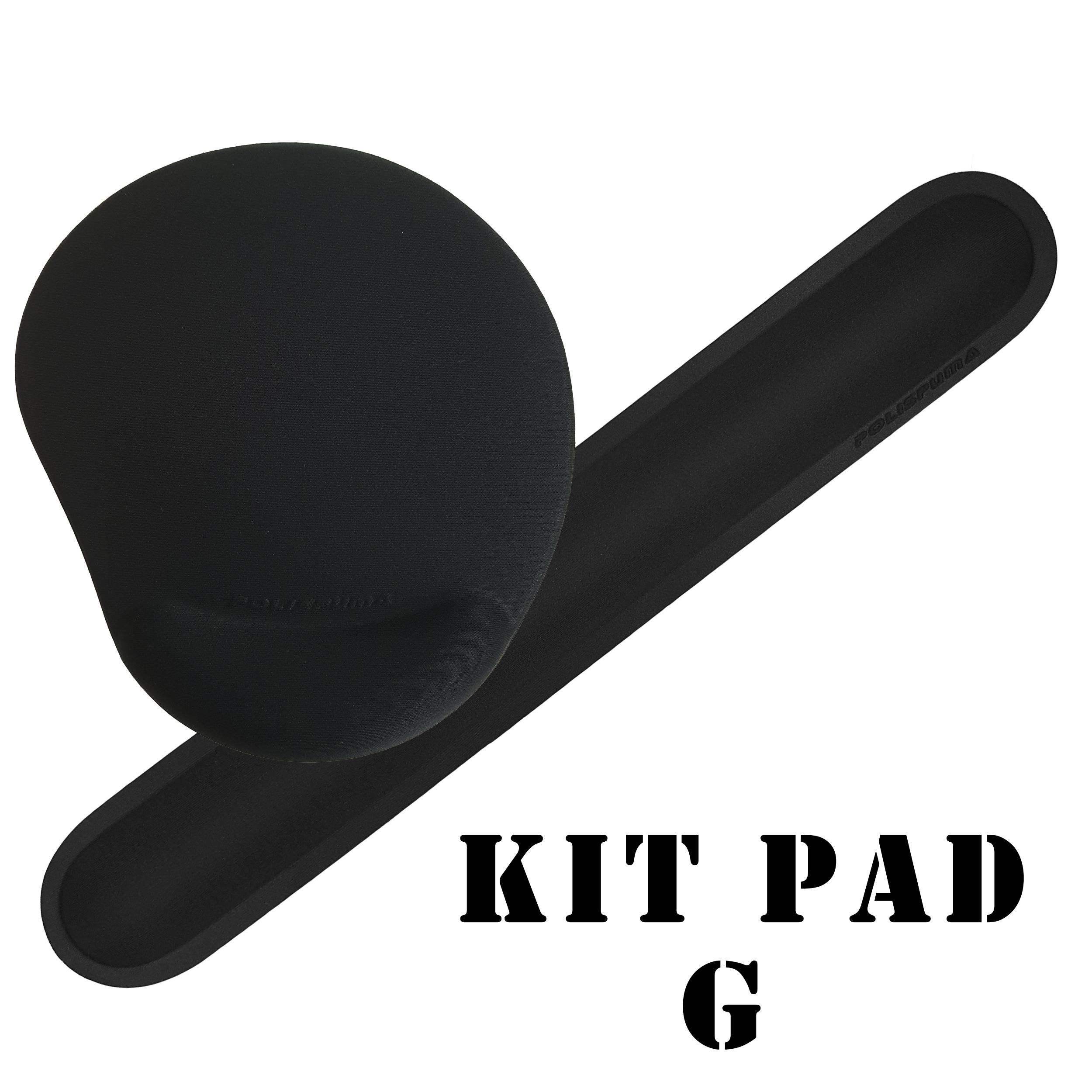 Kit Ergonômico: Mouse Pad G + Apoio de Teclado (Base Emborrachada) -  Polispuma