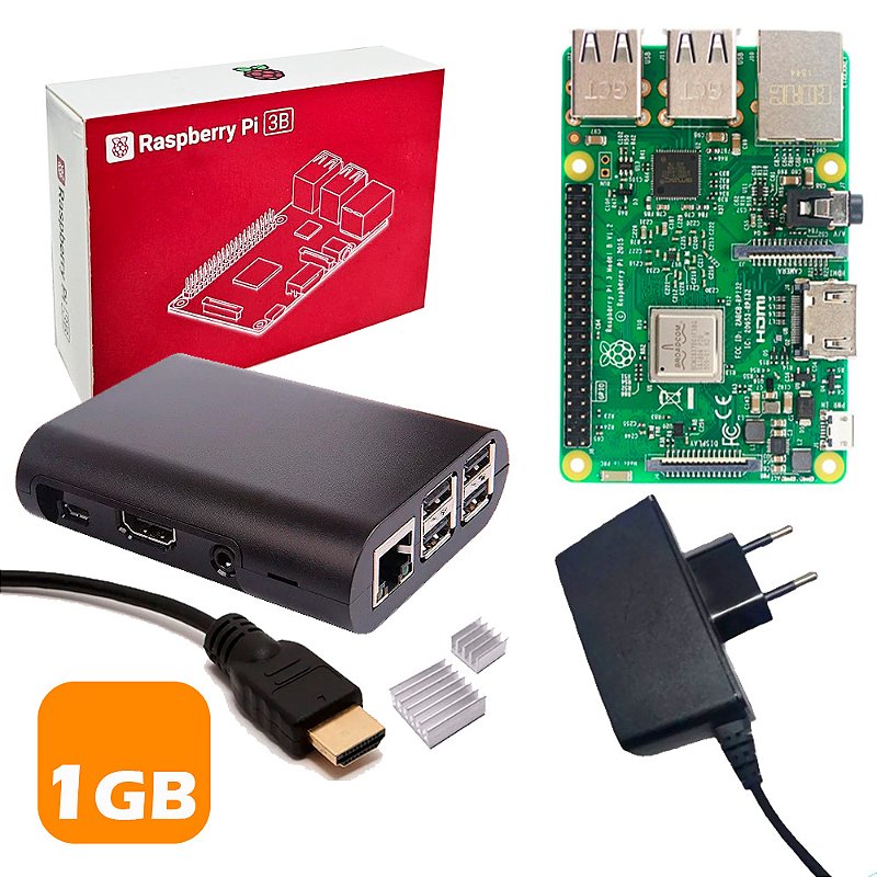 Kit Raspberry Pi 3 B+ Plus Case Dissipadores Fonte Cabo HDMI - Orix ...