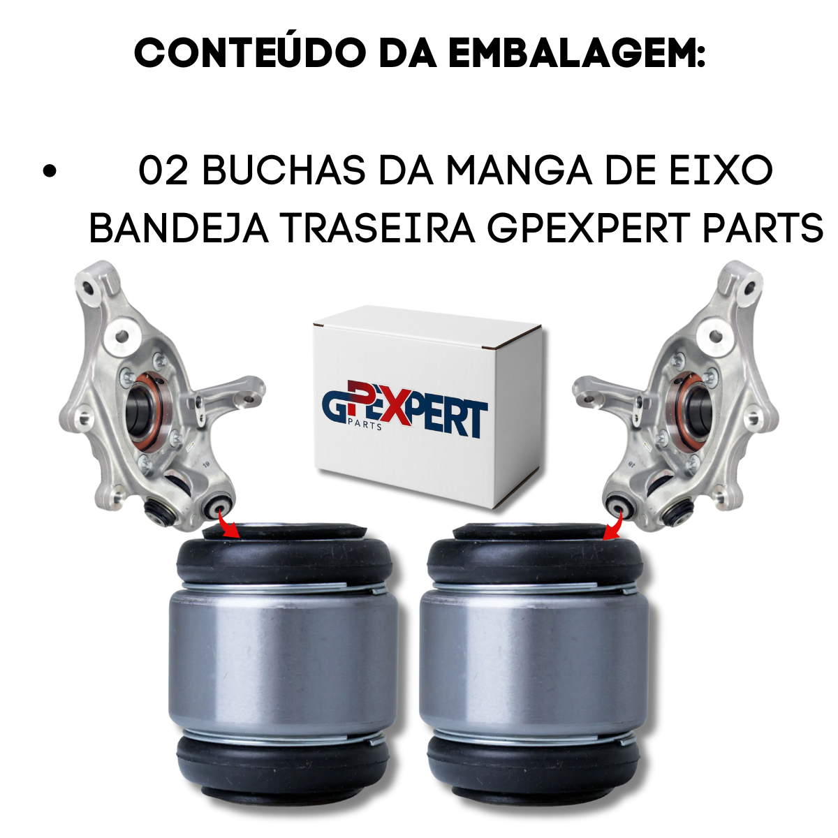 PAR BUCHAS MANGA DE EIXO BANDEJA TRASEIRA MERCEDES C-CLASS W202 C
