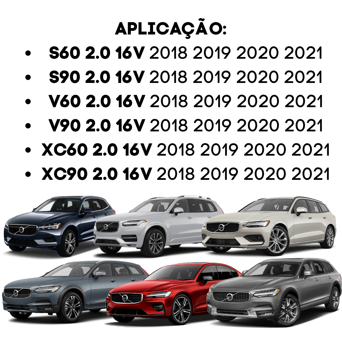 KIT 3 COXIM MOTOR CAMBIO VOLVO XC60 XC90 S60 S90 V60 V90 2.0 16V 2018/ ...