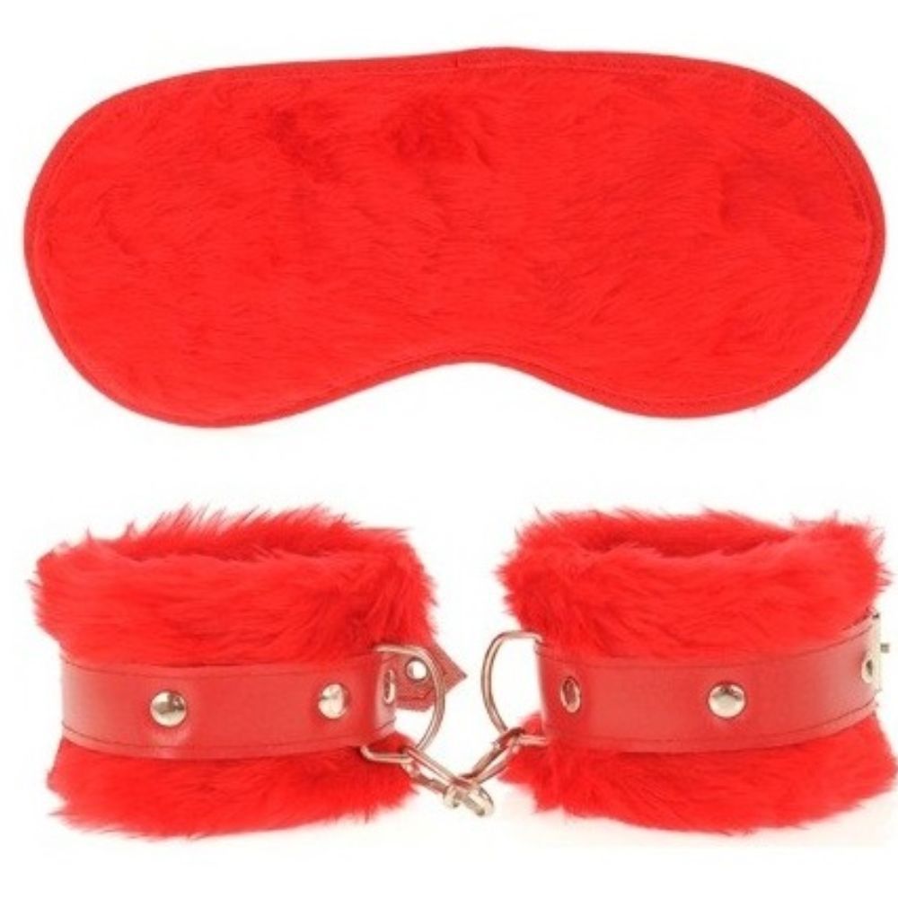 Kit Algema E Venda De Pelúcia Com Tiras Em Couro Sintético SD096 - Hotspace