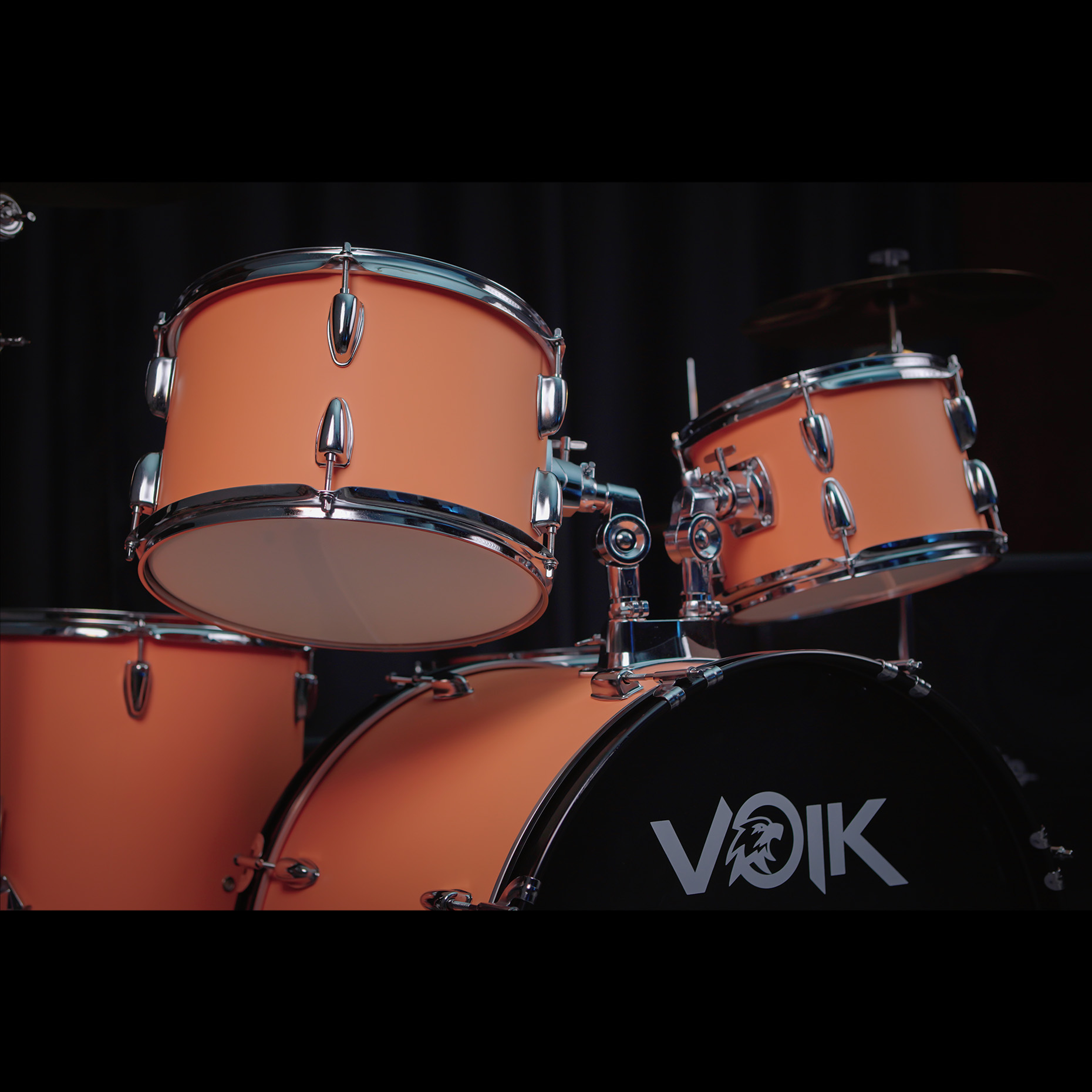 Bateria Acústica BAM22-OR Laranja | VOIK - VOIK