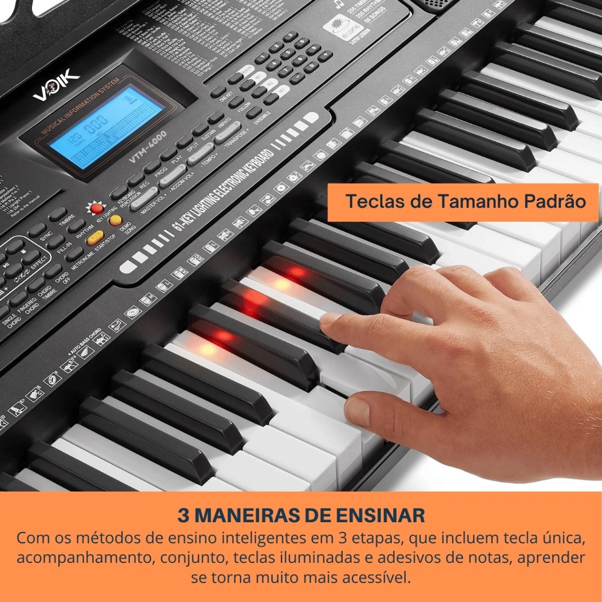 Kit Teclado Musical VTM-4000 | VOIK - VOIK
