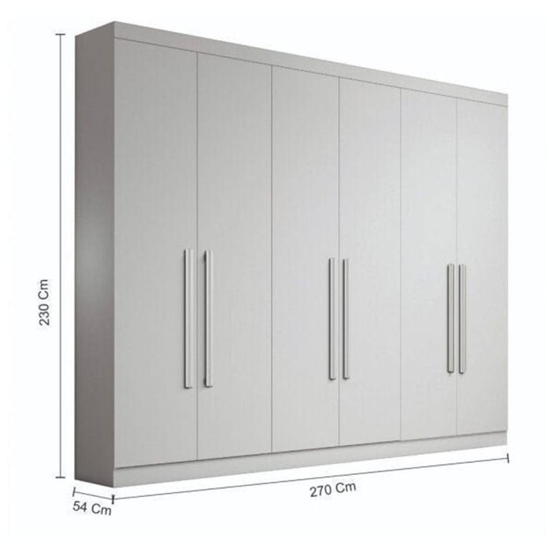 Guarda Roupa Alvorada 100% MDF Larg.: 2,70 Branco - Móveis, Estofados e ...