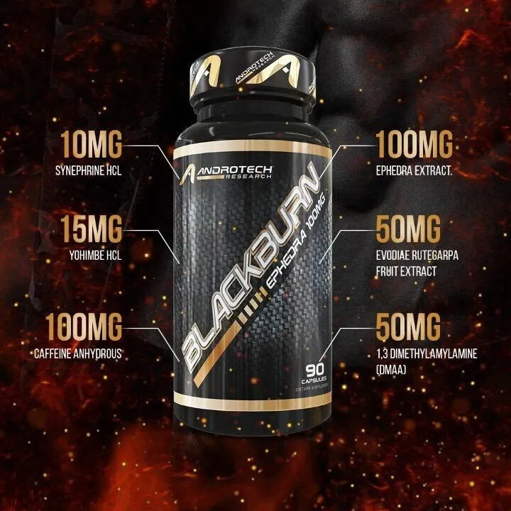BLACKBURN EPHEDRA 100 MG 90 CÁPSULAS - ANDROTECH - BM VITAMINAS