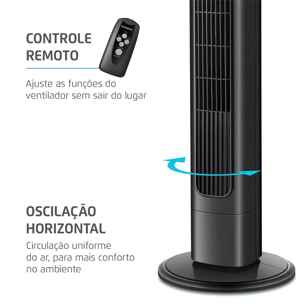 Ventilador de Torre Mondial Air Tower 45w Vtr-01-b 220v - REP STORE