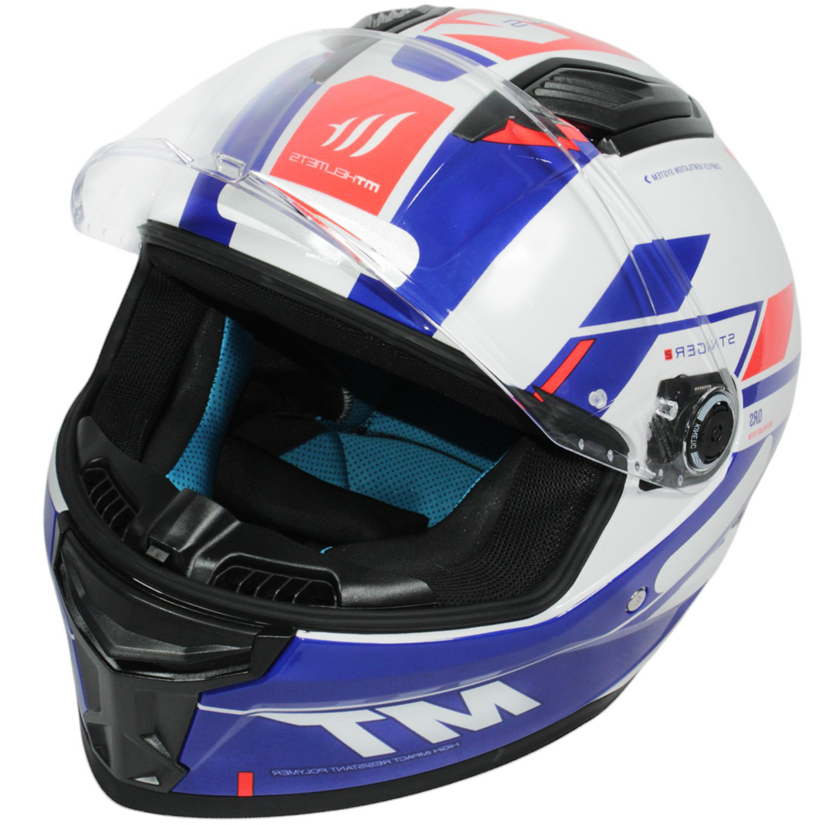 Capacete MT Helmets Stinger 2 Zivze E7 Gloss Pearl fechado