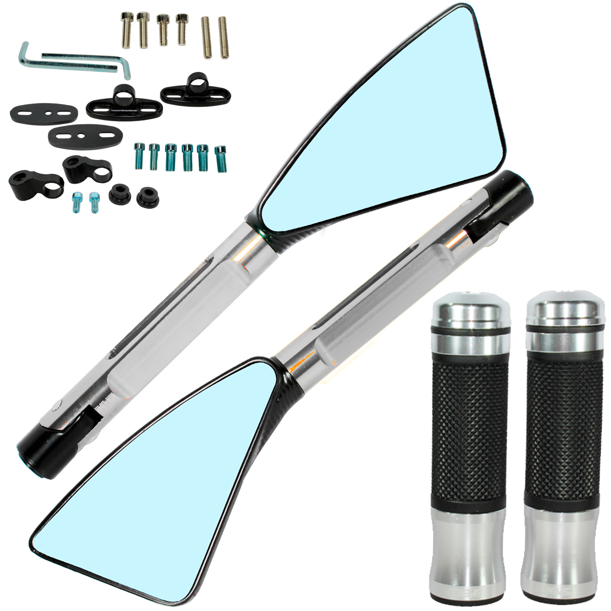 Par de manopla acelerador com retrovisor rizoma CG125 CG150 CG160