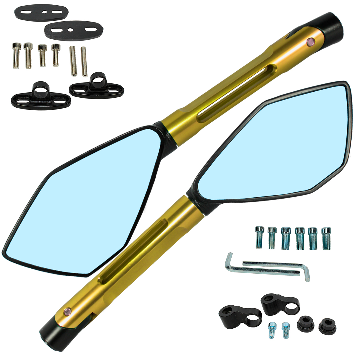 Retrovisor espelho moto modelo Rizoma Prisma CNC Honda Yamaha