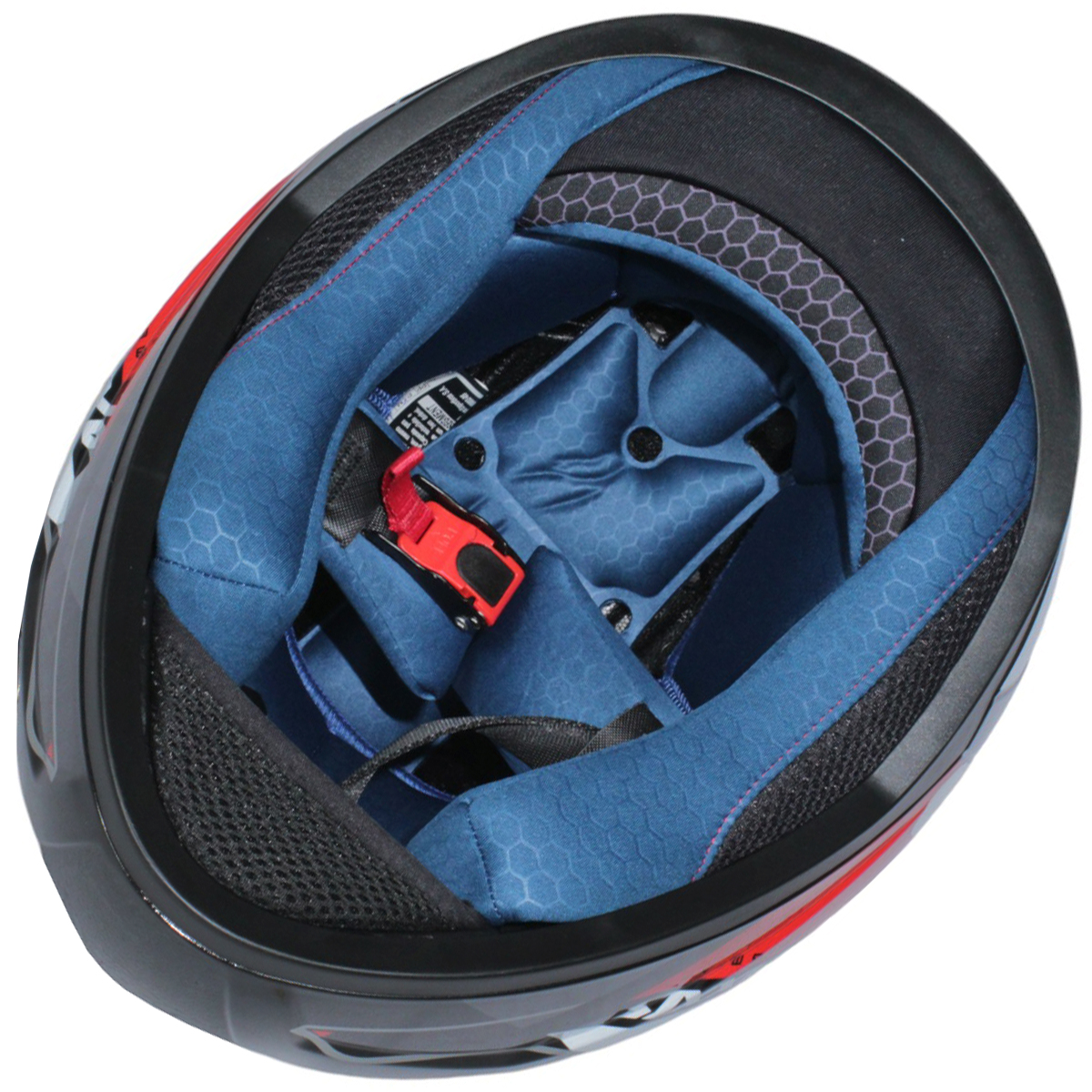 Capacete Axxis Segment Switch B5 Red Gloss fechado reforçado preto