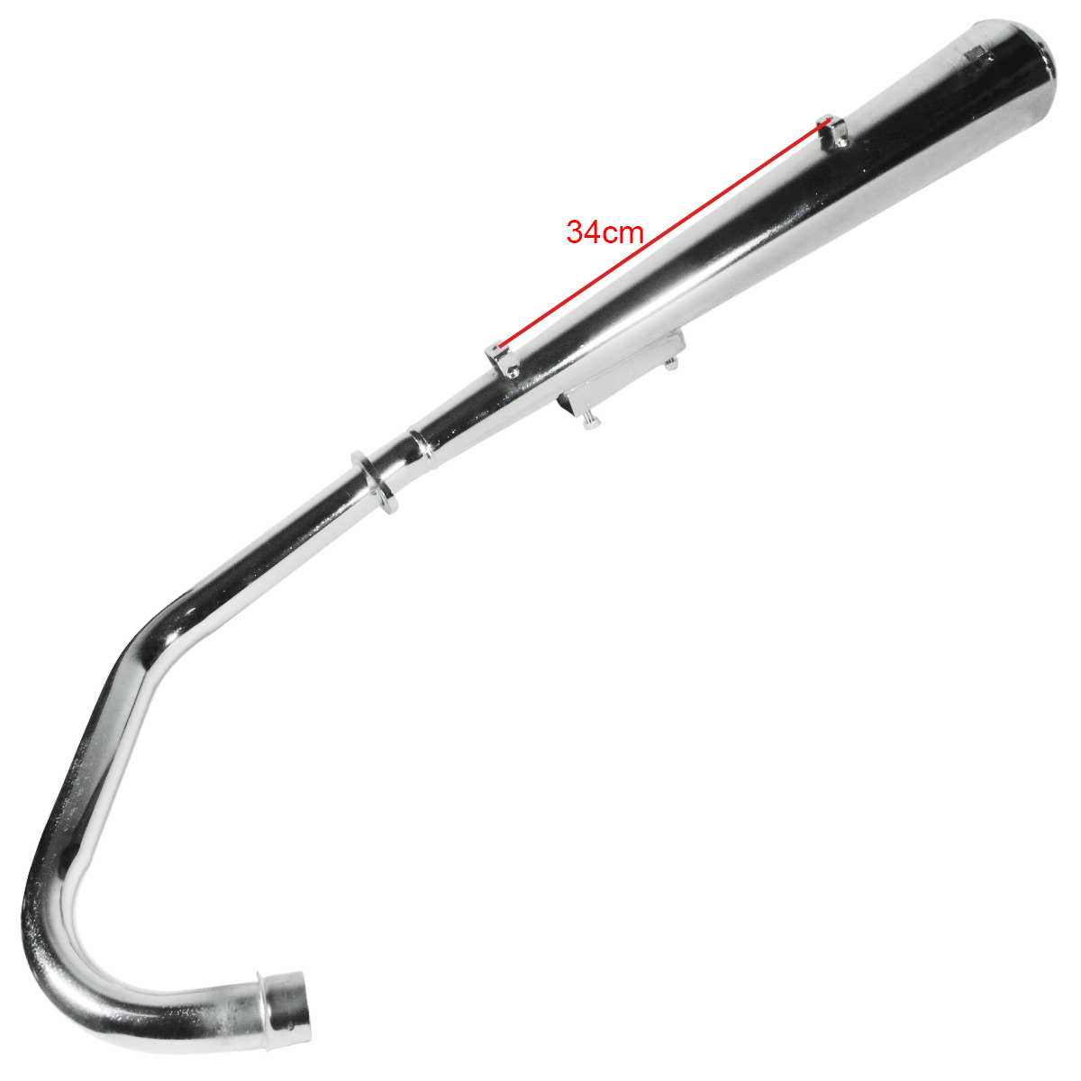 Escape escapamento descarga cromado esportivo estralador CG125
