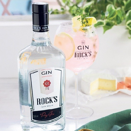 Gin Rock´s Seco - Garrafa com 1L - Loja de festa Cabral e Sousa