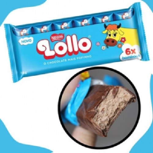 Chocolate Nestlé Lollo - Pacote com 114G - Loja de festa Cabral e Sousa